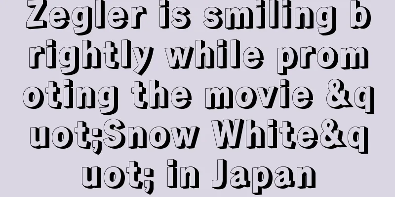 Zegler is smiling brightly while promoting the movie "Snow White" in Japan