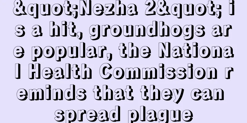 "Nezha 2" is a hit, groundhogs are popular, the National Health Commission reminds that they can spread plague