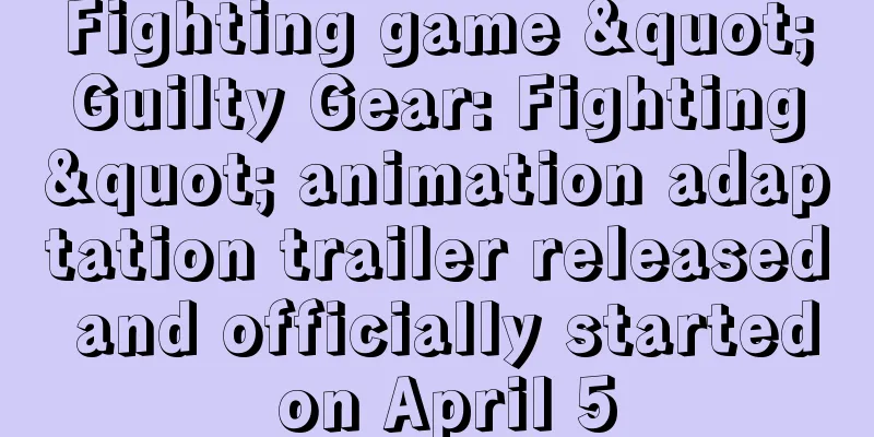 Fighting game "Guilty Gear: Fighting" animation adaptation trailer released and officially started on April 5