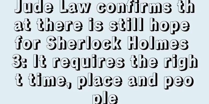 Jude Law confirms that there is still hope for Sherlock Holmes 3: It requires the right time, place and people
