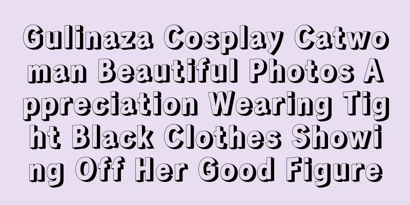 Gulinaza Cosplay Catwoman Beautiful Photos Appreciation Wearing Tight Black Clothes Showing Off Her Good Figure