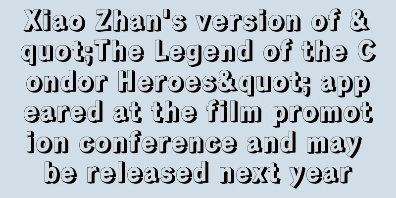 Xiao Zhan's version of "The Legend of the Condor Heroes" appeared at the film promotion conference and may be released next year
