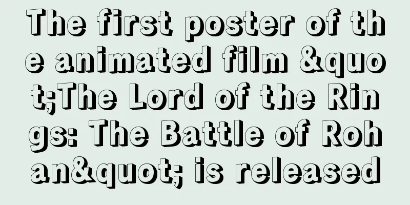 The first poster of the animated film "The Lord of the Rings: The Battle of Rohan" is released