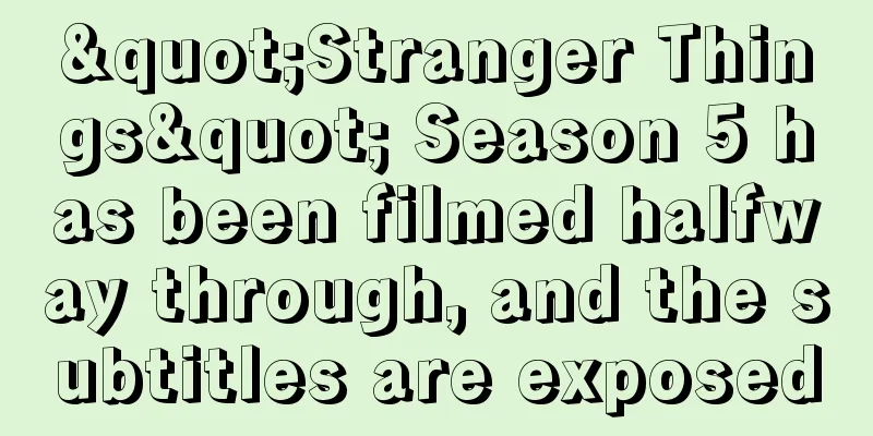 "Stranger Things" Season 5 has been filmed halfway through, and the subtitles are exposed