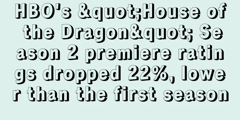 HBO's "House of the Dragon" Season 2 premiere ratings dropped 22%, lower than the first season