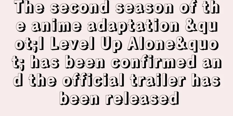 The second season of the anime adaptation "I Level Up Alone" has been confirmed and the official trailer has been released