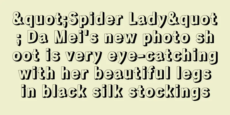 "Spider Lady" Da Mei's new photo shoot is very eye-catching with her beautiful legs in black silk stockings