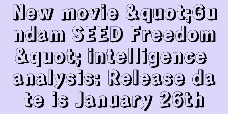 New movie "Gundam SEED Freedom" intelligence analysis: Release date is January 26th