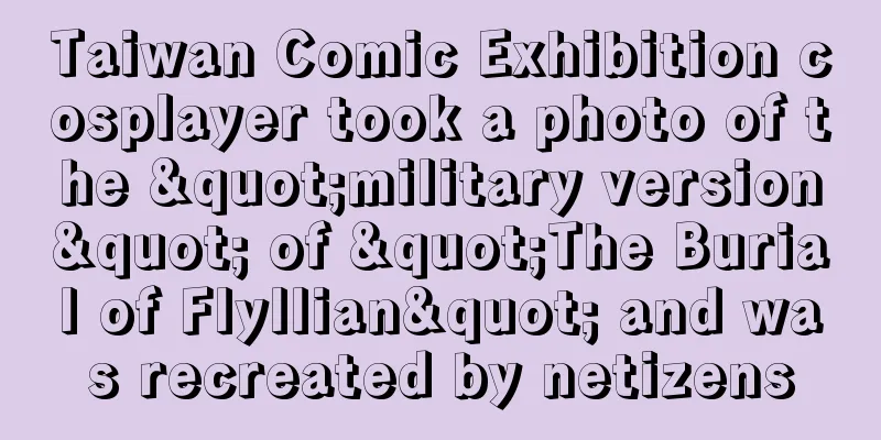 Taiwan Comic Exhibition cosplayer took a photo of the "military version" of "The Burial of Flyllian" and was recreated by netizens