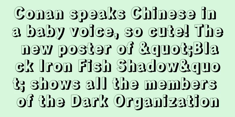 Conan speaks Chinese in a baby voice, so cute! The new poster of "Black Iron Fish Shadow" shows all the members of the Dark Organization