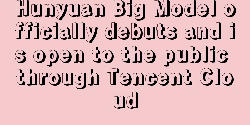 Hunyuan Big Model officially debuts and is open to the public through Tencent Cloud
