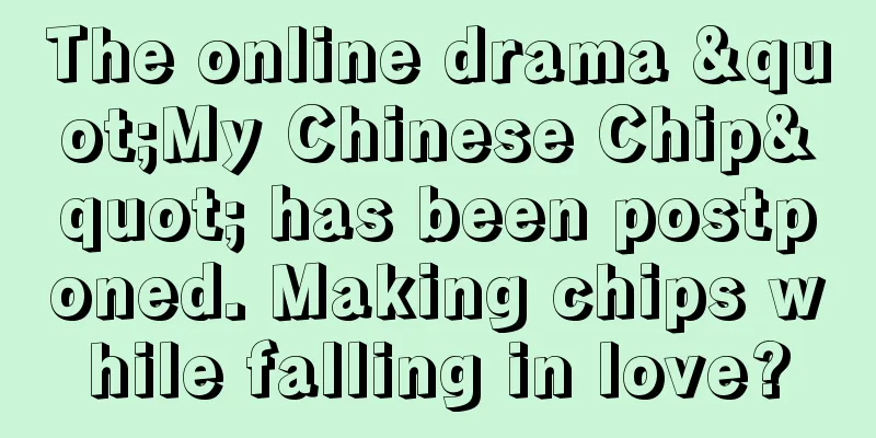 The online drama "My Chinese Chip" has been postponed. Making chips while falling in love?