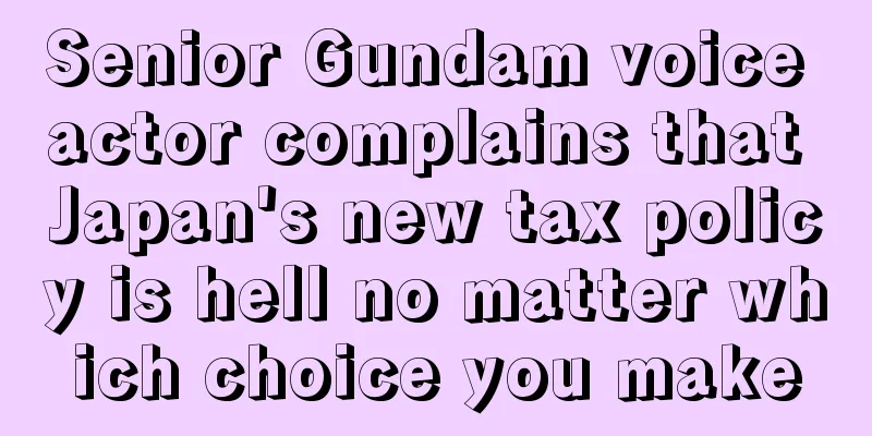 Senior Gundam voice actor complains that Japan's new tax policy is hell no matter which choice you make