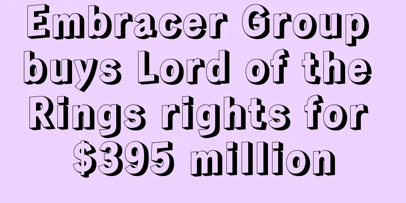 Embracer Group buys Lord of the Rings rights for $395 million