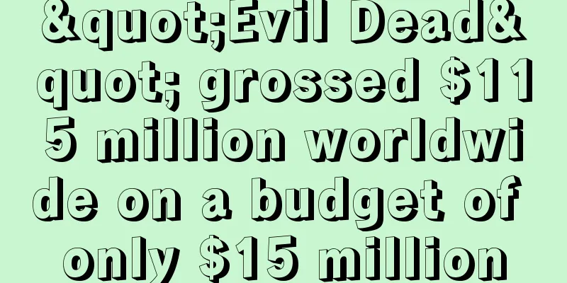 "Evil Dead" grossed $115 million worldwide on a budget of only $15 million