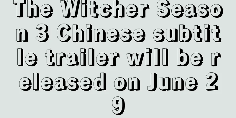 The Witcher Season 3 Chinese subtitle trailer will be released on June 29