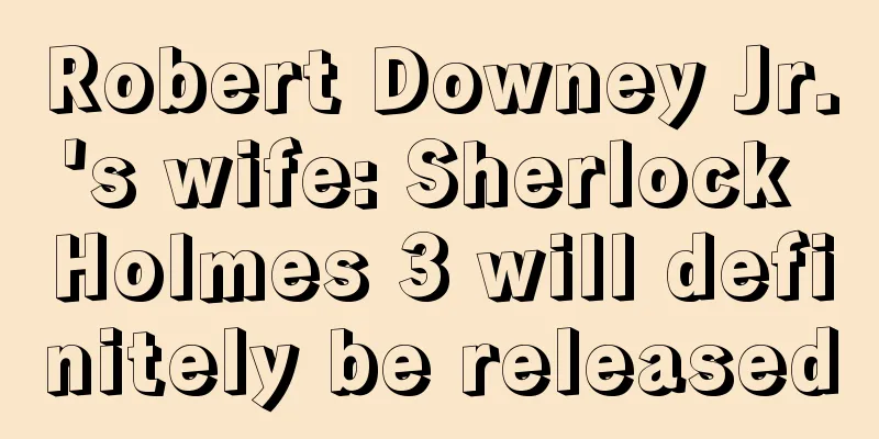 Robert Downey Jr.'s wife: Sherlock Holmes 3 will definitely be released