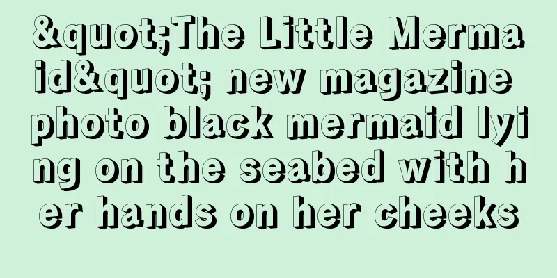 "The Little Mermaid" new magazine photo black mermaid lying on the seabed with her hands on her cheeks