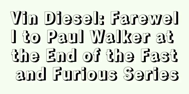 Vin Diesel: Farewell to Paul Walker at the End of the Fast and Furious Series