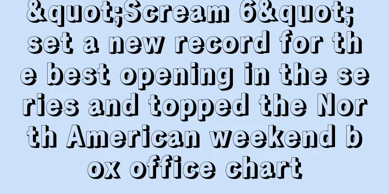 "Scream 6" set a new record for the best opening in the series and topped the North American weekend box office chart