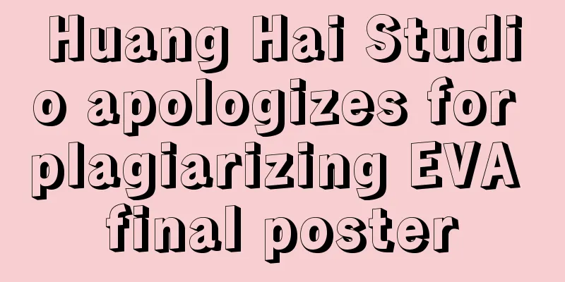 Huang Hai Studio apologizes for plagiarizing EVA final poster