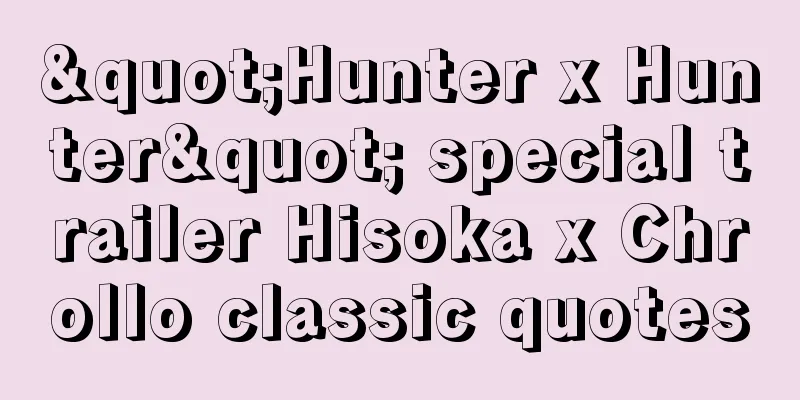 "Hunter x Hunter" special trailer Hisoka x Chrollo classic quotes