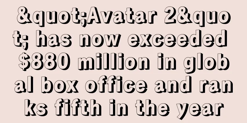 "Avatar 2" has now exceeded $880 million in global box office and ranks fifth in the year