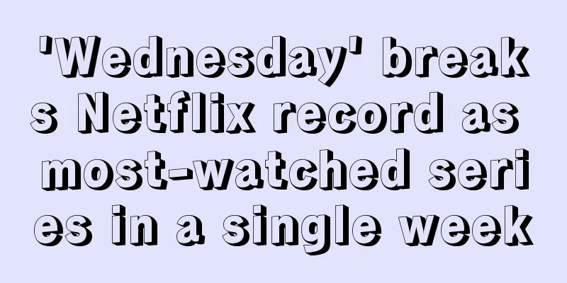 'Wednesday' breaks Netflix record as most-watched series in a single week