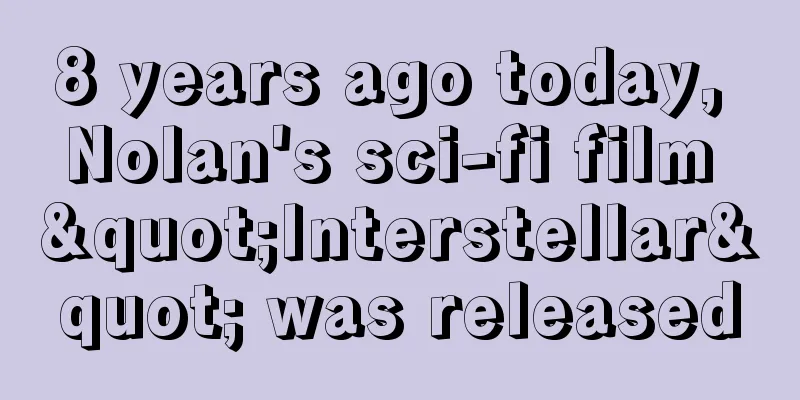 8 years ago today, Nolan's sci-fi film "Interstellar" was released