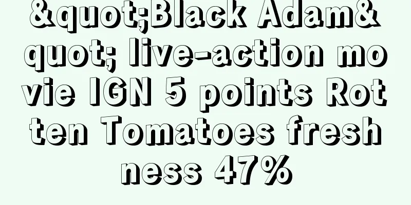 "Black Adam" live-action movie IGN 5 points Rotten Tomatoes freshness 47%
