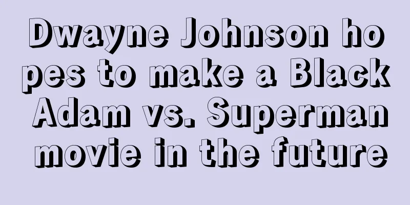 Dwayne Johnson hopes to make a Black Adam vs. Superman movie in the future