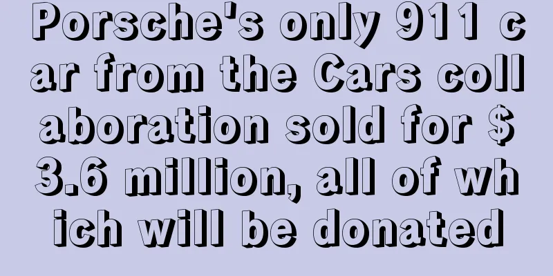 Porsche's only 911 car from the Cars collaboration sold for $3.6 million, all of which will be donated