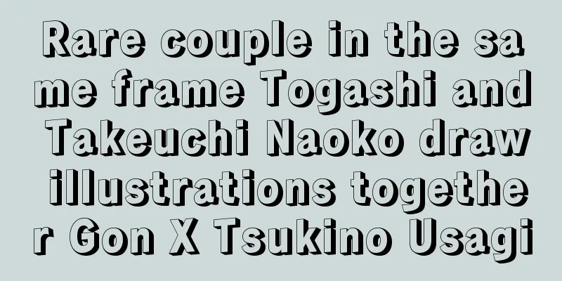 Rare couple in the same frame Togashi and Takeuchi Naoko draw illustrations together Gon X Tsukino Usagi
