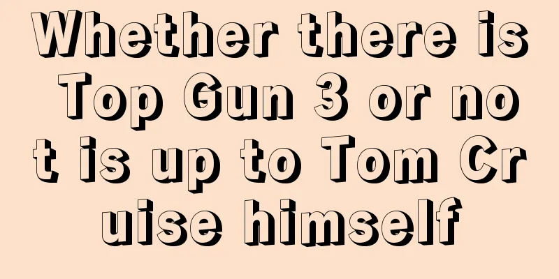 Whether there is Top Gun 3 or not is up to Tom Cruise himself