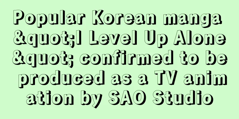 Popular Korean manga "I Level Up Alone" confirmed to be produced as a TV animation by SAO Studio