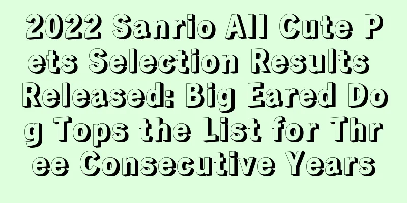 2022 Sanrio All Cute Pets Selection Results Released: Big Eared Dog Tops the List for Three Consecutive Years
