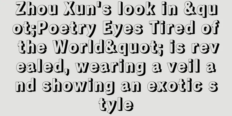 Zhou Xun's look in "Poetry Eyes Tired of the World" is revealed, wearing a veil and showing an exotic style