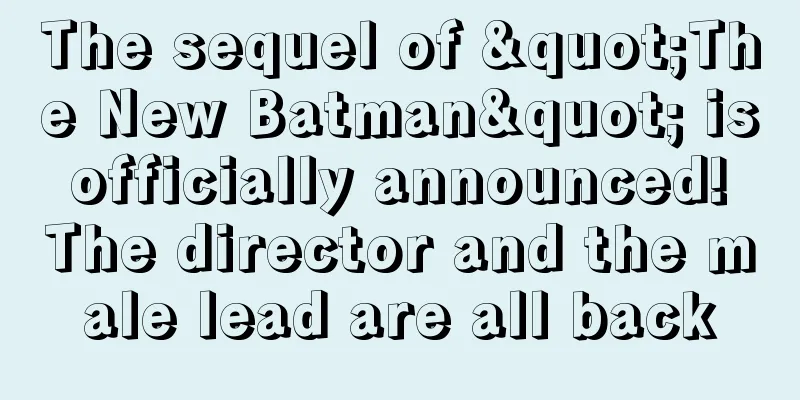 The sequel of "The New Batman" is officially announced! The director and the male lead are all back