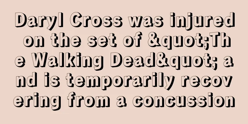 Daryl Cross was injured on the set of "The Walking Dead" and is temporarily recovering from a concussion
