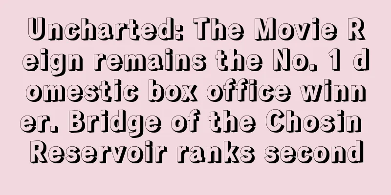Uncharted: The Movie Reign remains the No. 1 domestic box office winner. Bridge of the Chosin Reservoir ranks second