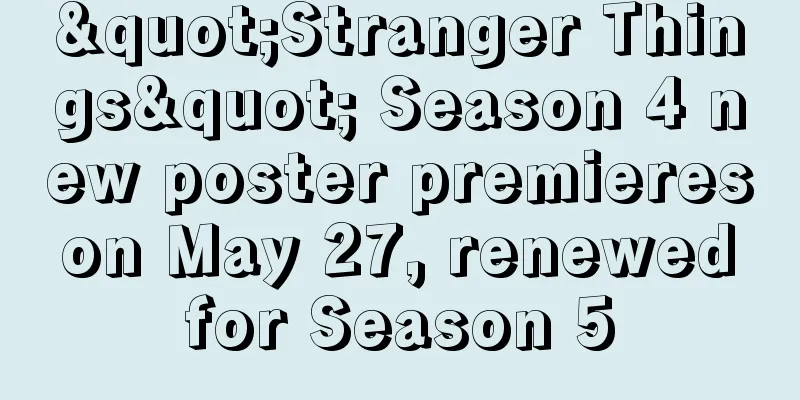 "Stranger Things" Season 4 new poster premieres on May 27, renewed for Season 5