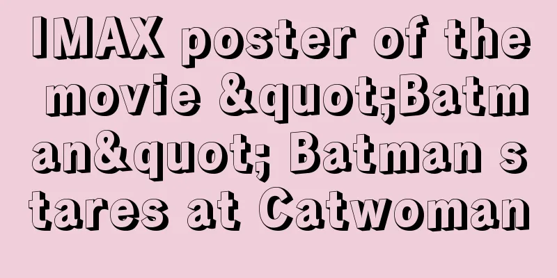 IMAX poster of the movie "Batman" Batman stares at Catwoman