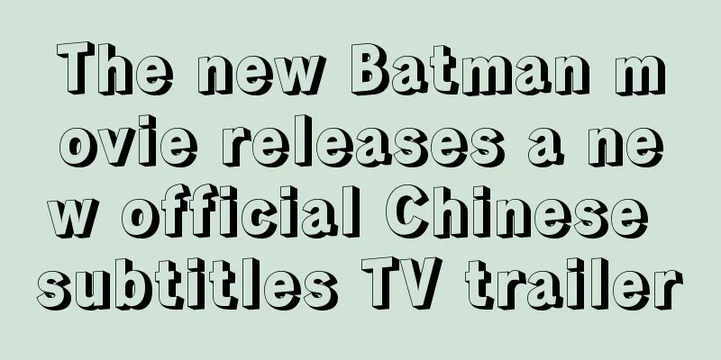 The new Batman movie releases a new official Chinese subtitles TV trailer