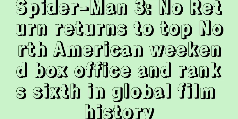 Spider-Man 3: No Return returns to top North American weekend box office and ranks sixth in global film history