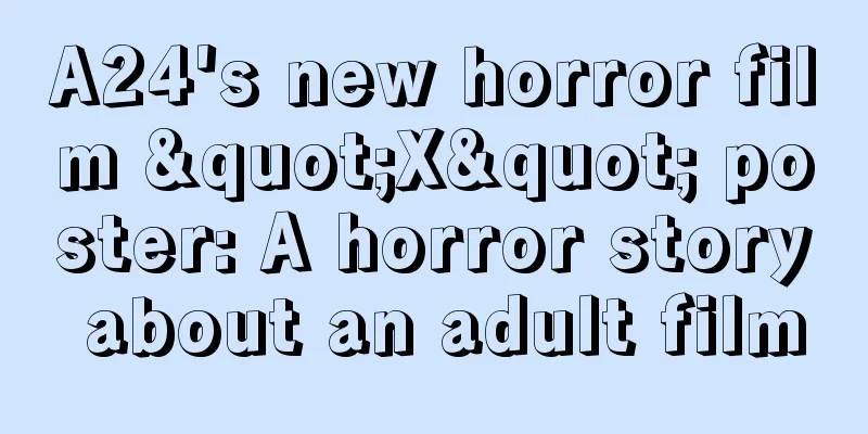 A24's new horror film "X" poster: A horror story about an adult film