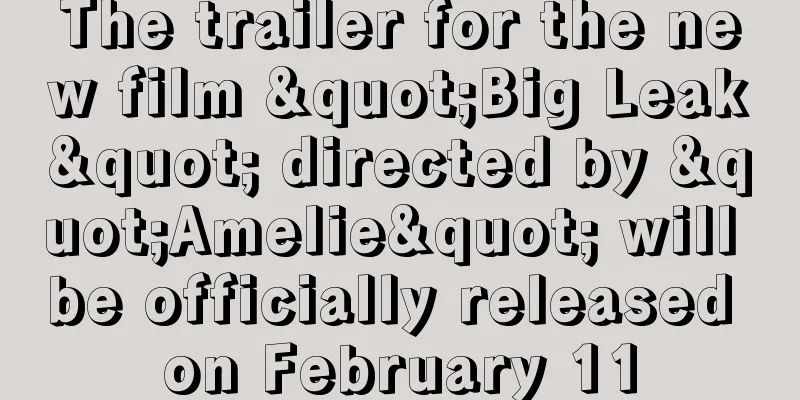 The trailer for the new film "Big Leak" directed by "Amelie" will be officially released on February 11
