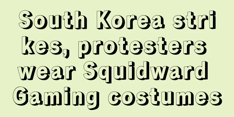 South Korea strikes, protesters wear Squidward Gaming costumes