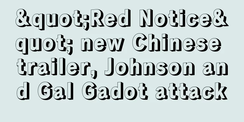 "Red Notice" new Chinese trailer, Johnson and Gal Gadot attack