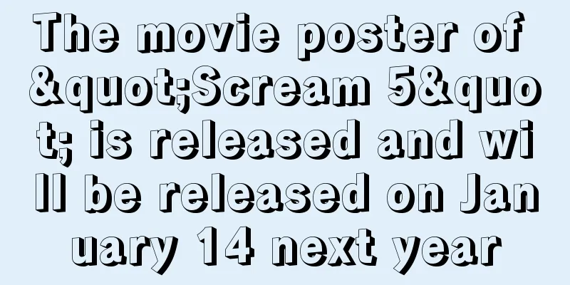 The movie poster of "Scream 5" is released and will be released on January 14 next year