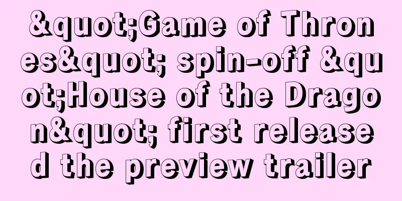 "Game of Thrones" spin-off "House of the Dragon" first released the preview trailer